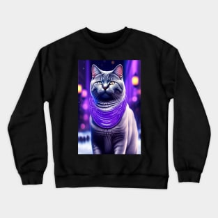 Purple Dreamy British Shorthair Crewneck Sweatshirt